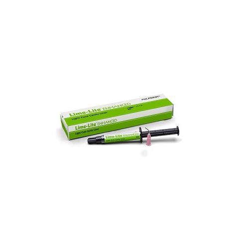 Pulpdent LLE3 Lime-Lite Enhanced Cavity Liner Universal Light Cure Syringe 3 mL Pulpdent LLE3 Lime-Lite Enhanced Cavity Liner Universal Light Cure Syringe 3 mL